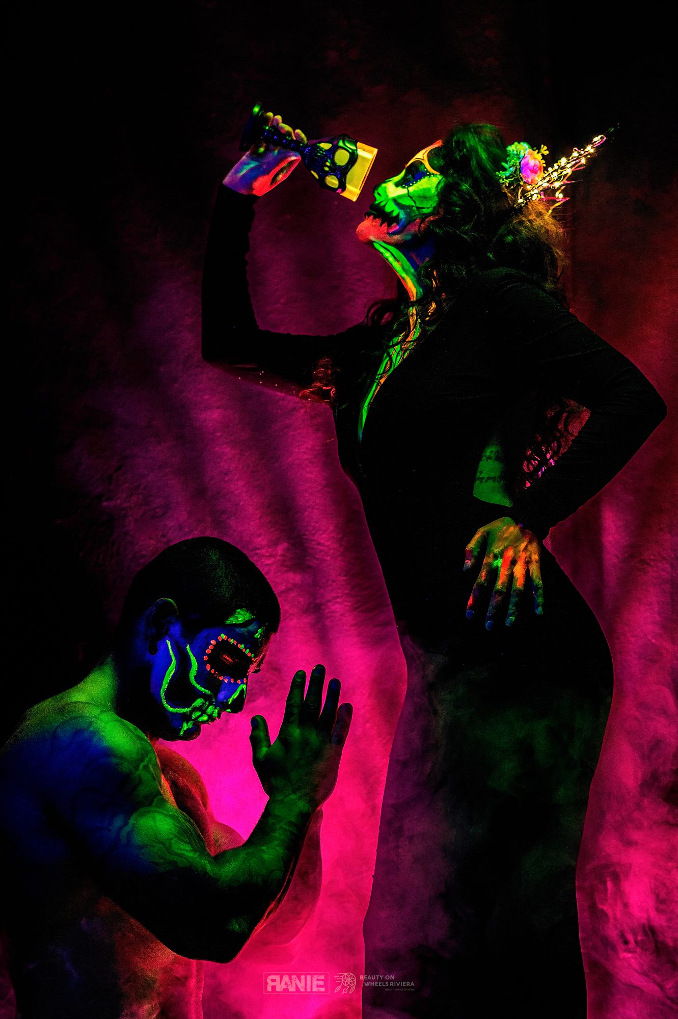 Arte de la Fantasía — Neón, Henna & Catrinas